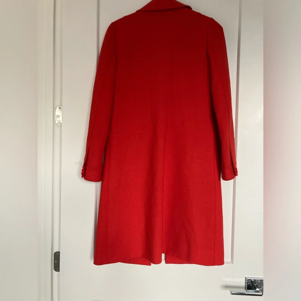 Tory Burch vintage Vibrant chic timeless bold Red Trench Coat - Picture 2 of 12